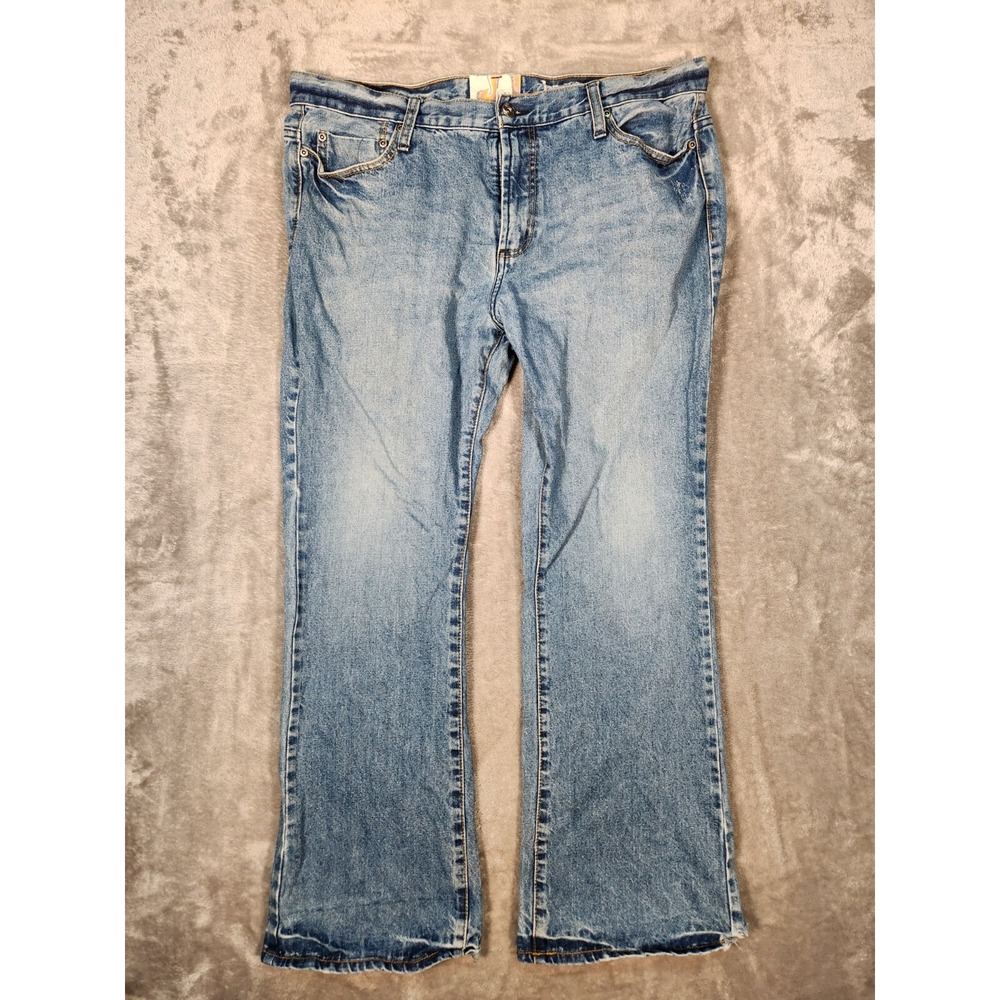 Ocean Pacific OP Jeans Men's 37x30‎ Blue Denim Regular Fit BootCut Wide Pants
